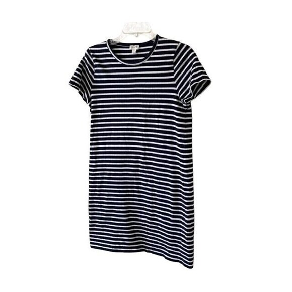 J. Crew Navy White Striped Tshirt Dress Size Small - Picture 4 of 9
